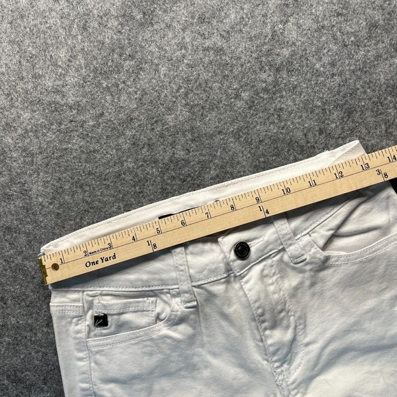 Kancan Women's Jeans Size 26‎ Skinny White Distressed Stretch Denim - Picture 5 of 13